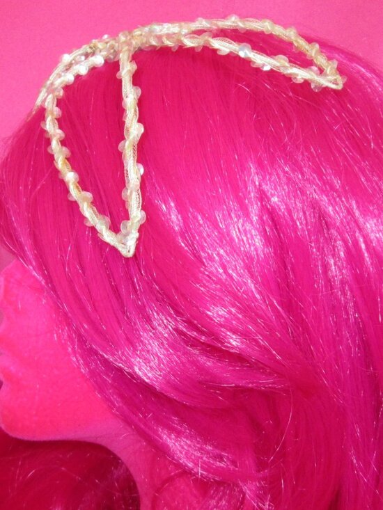 1950s vintage beaded ponytail holder fascinator tiara headpiece main image 5